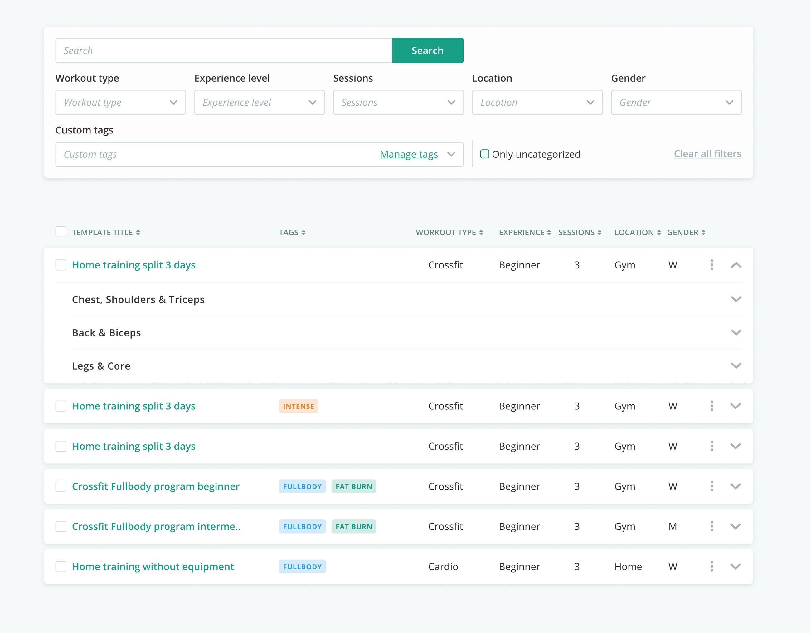 Smart workout planning header